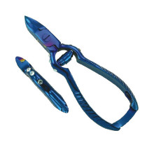 Pinza De Uñas Azul Recubierto