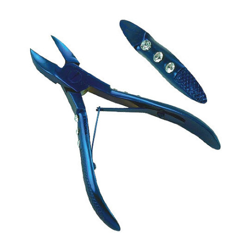 Pinza De Uñas Azul Recubierto